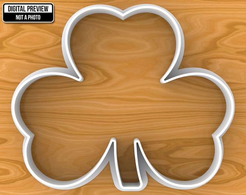 Shamrock Leaf Cookie Cutter Selectable Sizes Sharp Edge Etsy