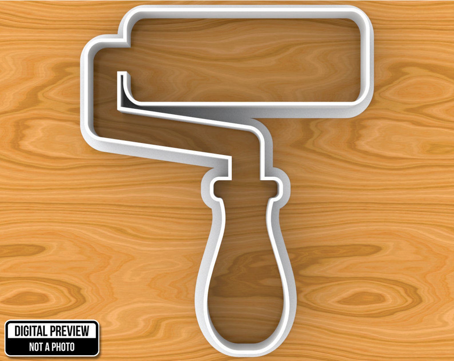 Industrial Paint Brush Cookie Cutter Selectable Sizes Sharp Etsy