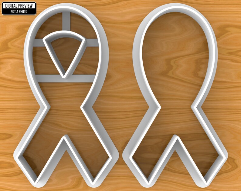 Awareness Ribbon Cookie Cutter Selectable sizes and Designs Etsy