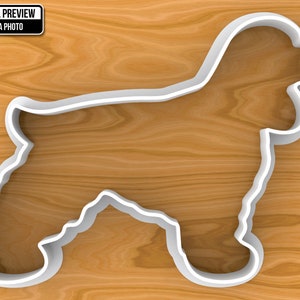 English Cocker Spaniel Dog Treat Cookie Cutter, Selectable sizes, Sharp Edge Upgrade Available SKU1314
