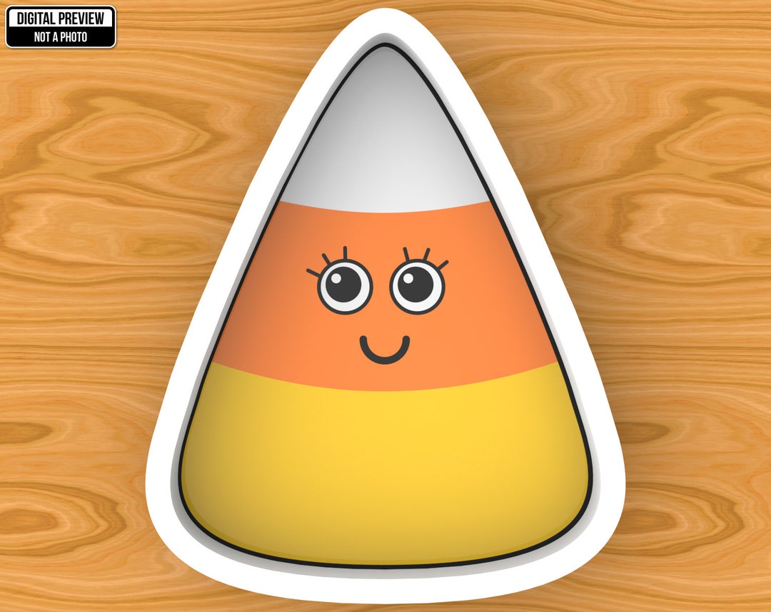Candy Corn Cookie Cutter Selectable Sizes Sharp Edge Upgrade Etsy