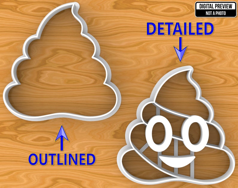 Poop Emoji Cookie Cutter Selectable sizes SKU1273 Etsy