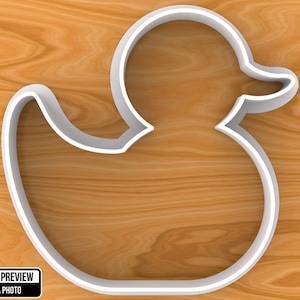 Baby Shower Rubber Duck Cookie Cutter, Selectable Sizes, Sharp Edge