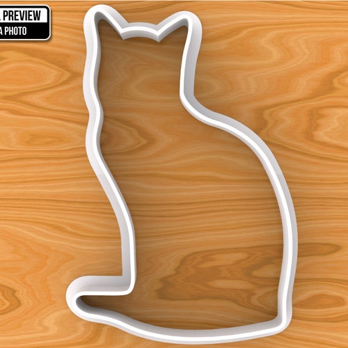 Selectable sizes Walking Cat Cookie Cutter 
