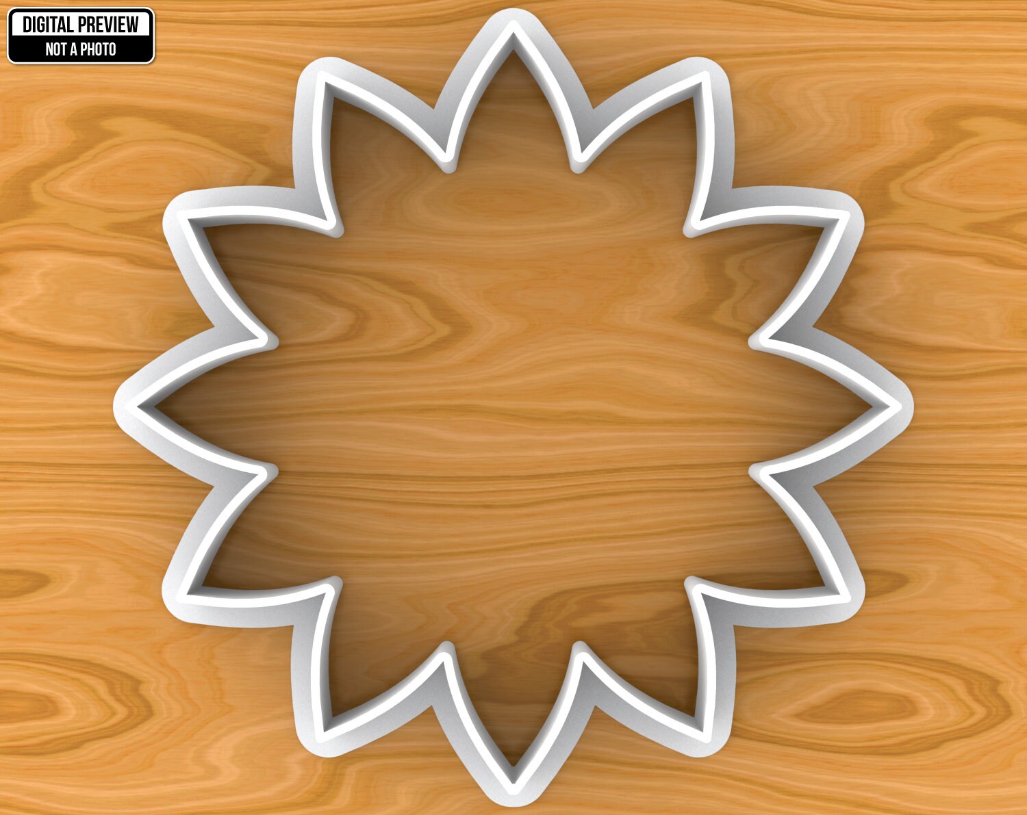 Sunflower Tall Cookie Cutter – Summer Flower Symbol Of Loyalty & Longevity – AJT PR2082