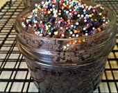 One CHOCOLATE Cupcake in a Jar with Choice of Toppings! Vanilla Bean, Peanut Butter, Cookies, Caramel, Sprinkles, Cream Cheese - Great Gift!