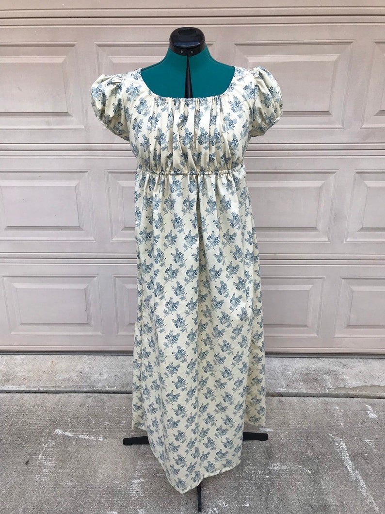 Adjustable Drawstring Regency Day Dress Ladies-Custom Order