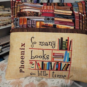 Book Pocket pillow for male or female reader. (Sham/cover only)