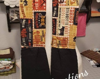 Kitchen Neck Towel/cooking scarf. Barbeque fabric.