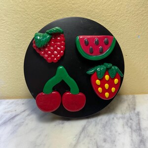 4 Pack Red Fruit Polymer Clay Magnets