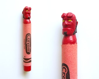 Hellboy Crayon Carving