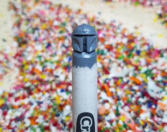 The Mandalorian helmet Star Wars Crayon Carving