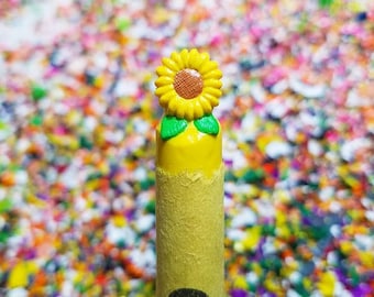 Sunflower Crayon Carving