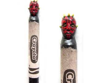 Darth Maul Star Wars Crayon Carving