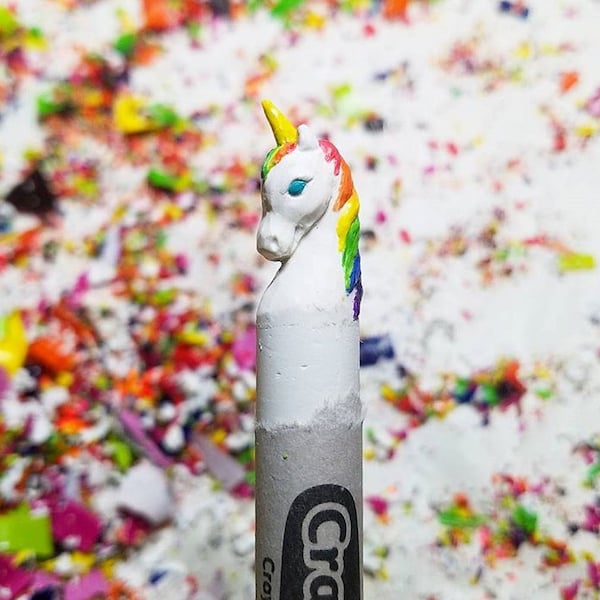 Unicorn Crayon Carving