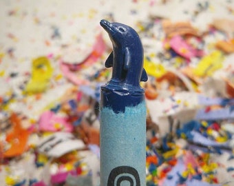 Dolphin Crayon Carving