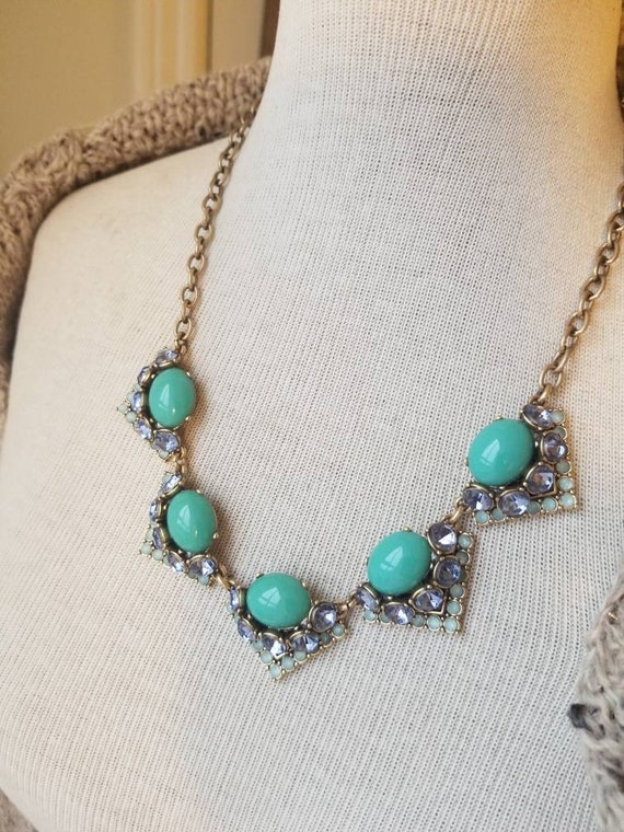 Stella and Dot NECKLACE Turquoise Lavender Lilac A