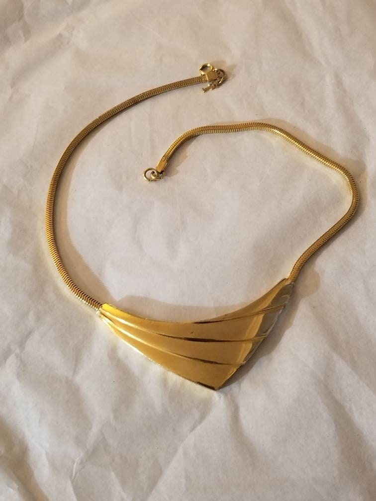 Vintage 1960's Mod MODERN TRIFARI Necklace Snake Chain