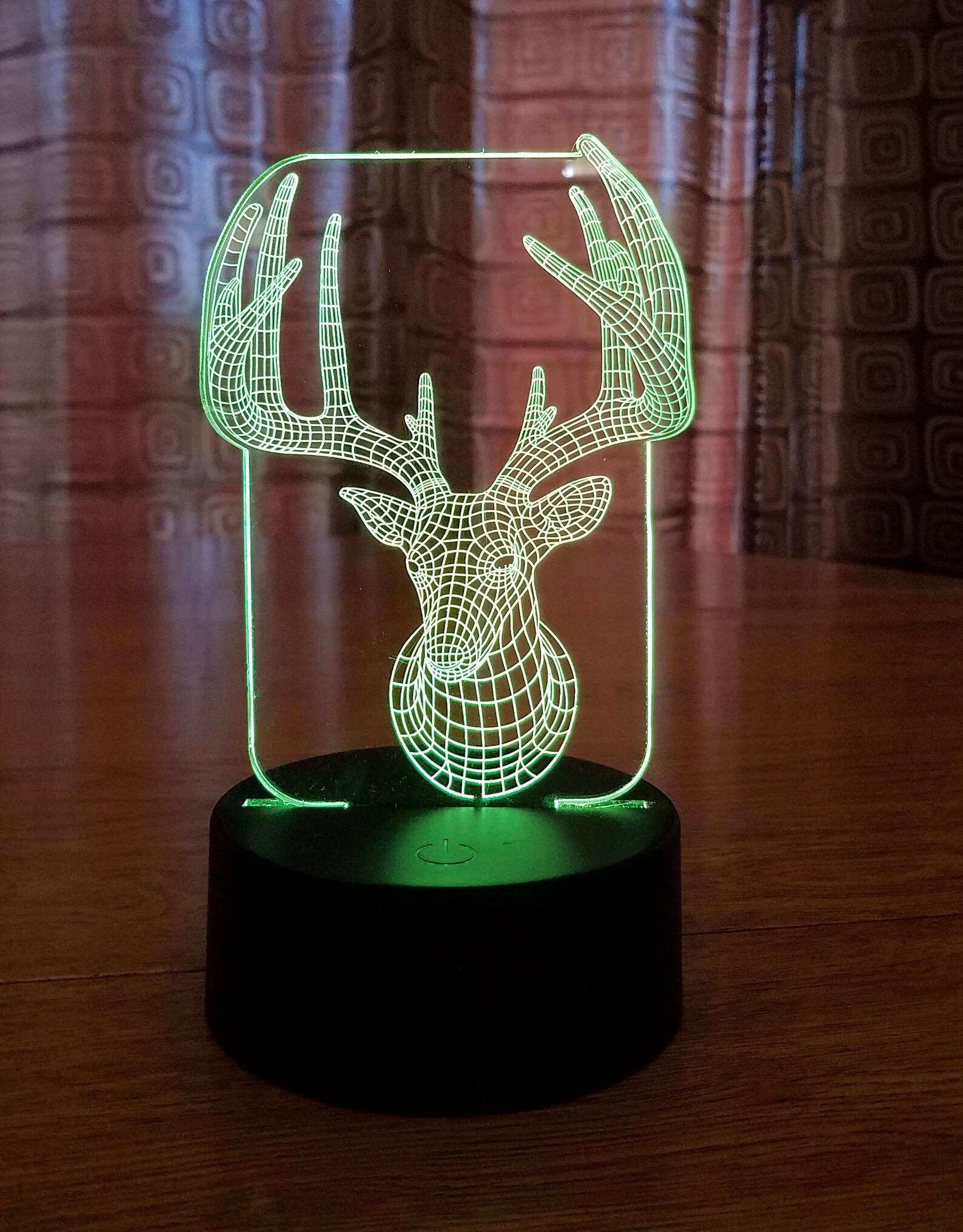 Laser Engraved Acrylic Deer Head Light Etsy