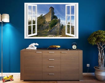 Faux Window San Marino Italy Wall Art Sticker Vinyl Decal Custom Home Decor