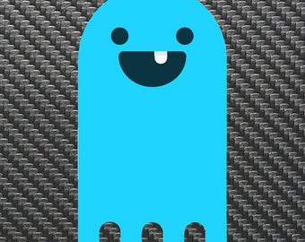 Blue Ghost Emoji Vinyl Sticker Decal Custom