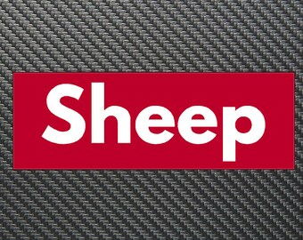 Sheep BOGO Vinyl Sticker Decal Custom Box Logo