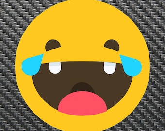 Laughing Cry Emoji Vinyl Sticker Decal Custom