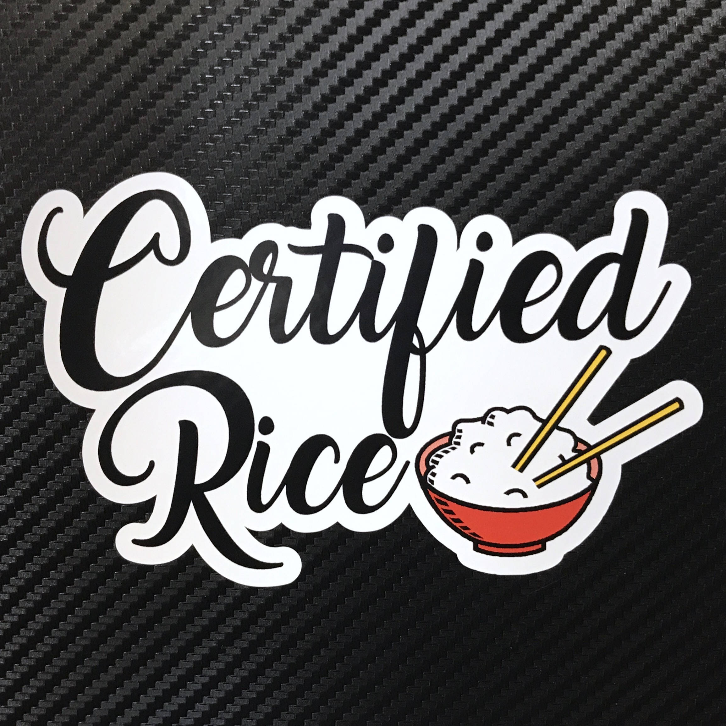 Certified Rice Vinyl Sticker Decal Custom Ricer - Etsy