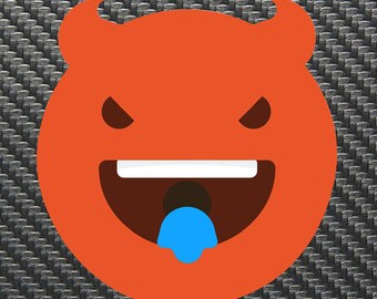 Evil Devil Emoji Vinyl Sticker Decal Custom