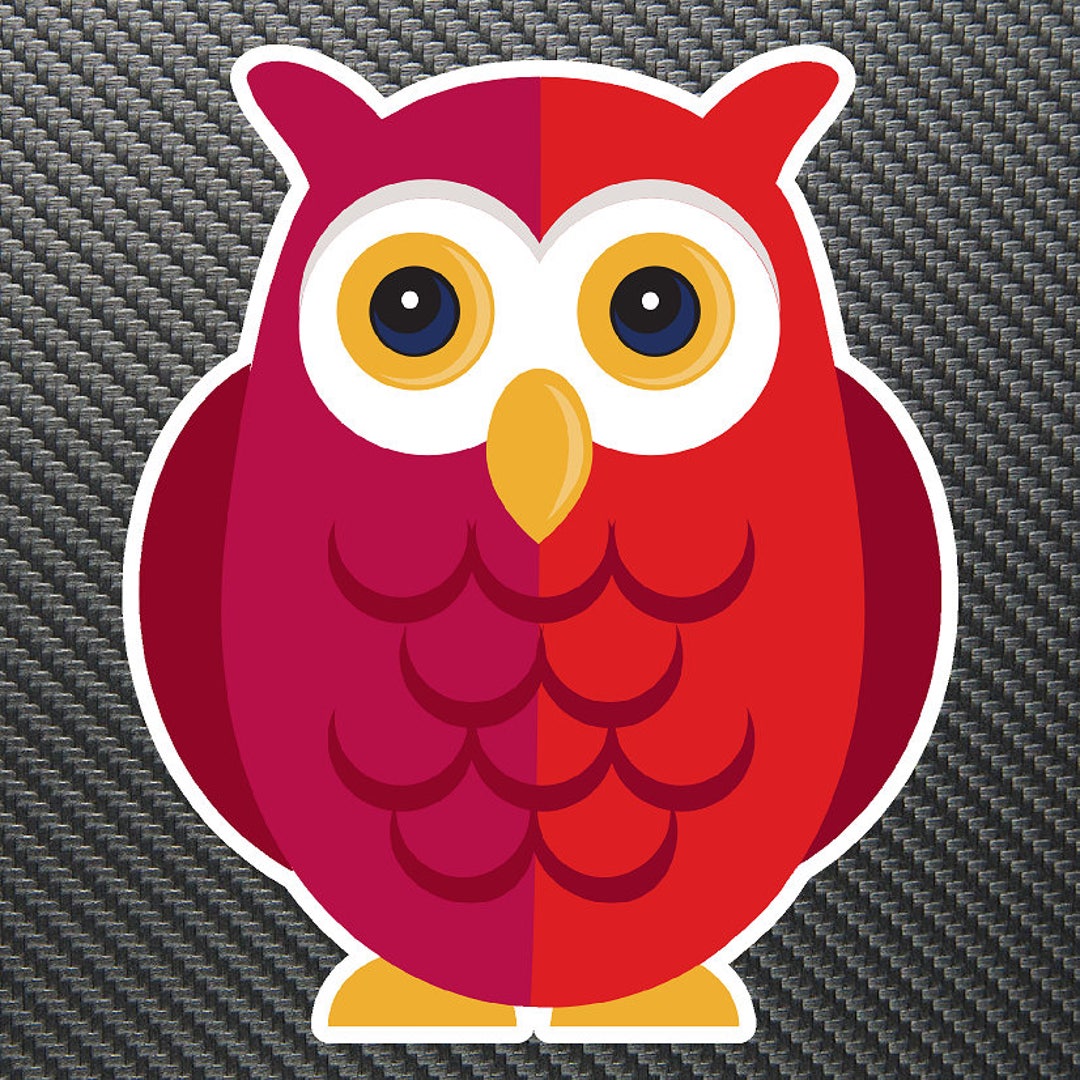 Cute Owl Vinyl Sticker Decal Custom Etsy