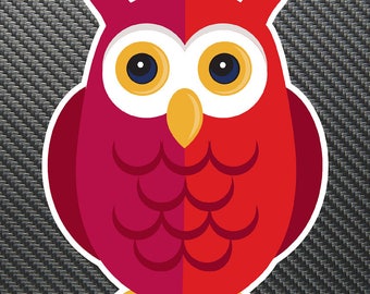 Cute Owl Vinyl Sticker Decal Custom