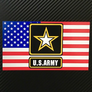 US ARMY American Flag Vinyl Sticker Decal Custom