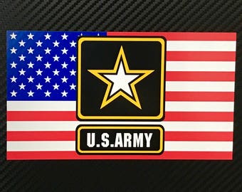 US ARMY American Flag Vinyl Sticker Decal Custom