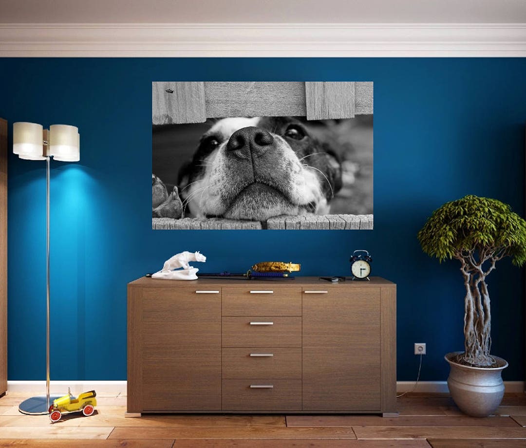 Cute Dog Wall Art Sticker Vinyl Decal Custom Home Decor Etsy