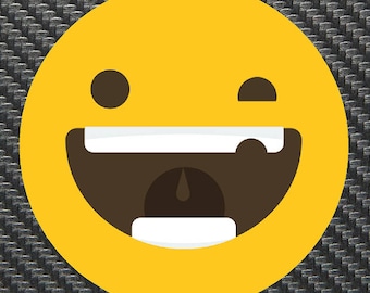 Wink Face Emoji Vinyl Sticker Decal Custom