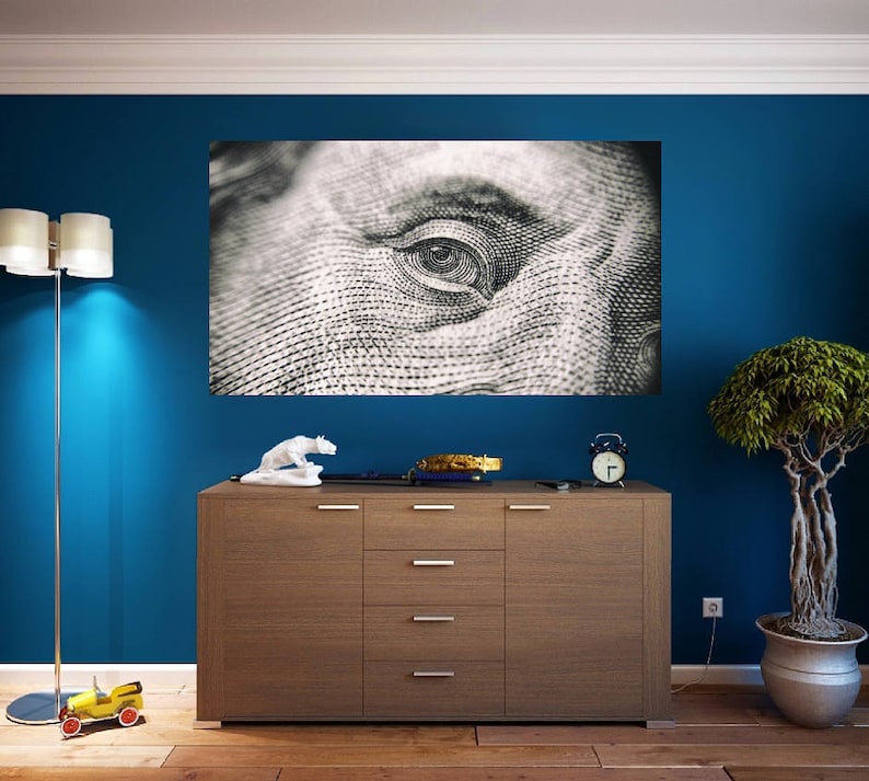 Money Eye Wall Art Sticker Vinyl Decal Custom Home Decor