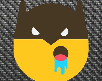 Drooling Bat Emoji Vinyl Sticker Decal Custom