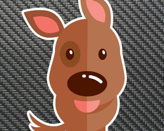 Cute Dog Vinyl Sticker Decal Custom