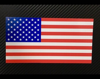 American Flag Vinyl Sticker Decal Custom RED WHITE BLUE
