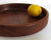 Vintage XL teak bowl, mid century Scandinavian kitchen