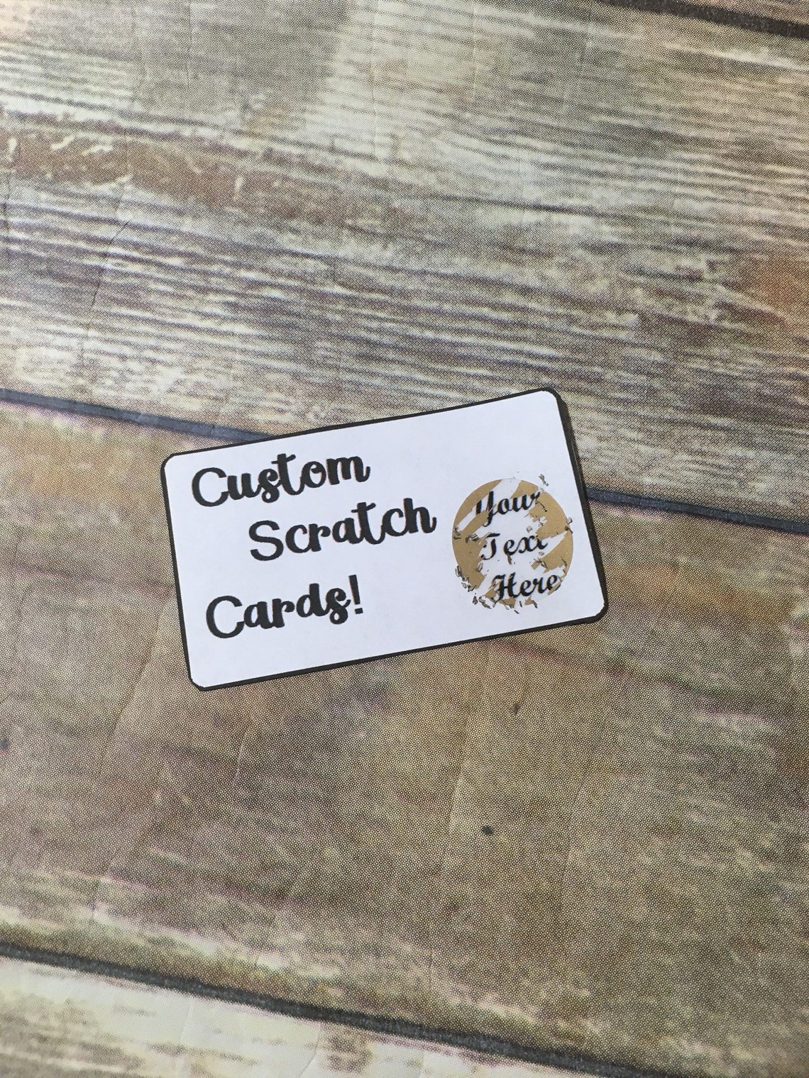 Custom Scratch Cards Etsy
