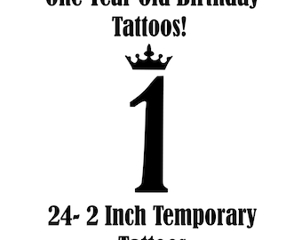 Fiesta De Un Año, Tatuajes Temporales De Cumpleaños De Niños, Tatuajes Uno, Primera Fiesta De Cumpleaños, Tatuajes De Niños, Tatuajes De Fiesta, Favores Del Primer Cumpleaños