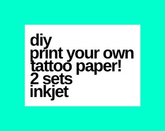 Papel para tatuajes temporales DIY, imprimible con impresora de inyección de tinta (2 hojas)