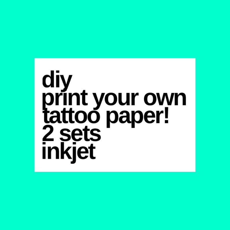 Temporary Tattoo Paper Inkjet Printer Paper Diy Temporary Etsy