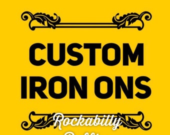 Custom Iron On, Iron On, Iron On Decal, Custom Decal, Iron On Transfer, Iron On Vinyl, Custom Vinyl, Custom Logo, Custom Heat Transfer