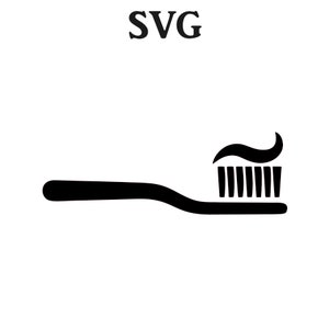 Toothbrush SVG file, SVG, SVG files for Cricut, Svg files for Silhouette, Digital Download, Svg Design, Cricut files, toothbrush design