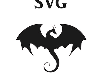 Flying Dragon SVG File, Cricut Silhouette Cut File (Digital Download)