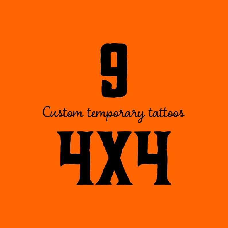 Custom Temporary Tattoos Etsy