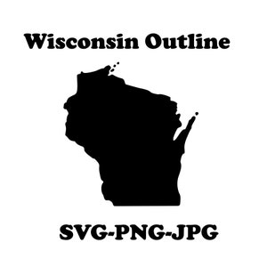 Wisconsin Svg, Wisconsin, Wisconsin Outline Svg, Wisconsin State Svg, State Svg, Silhouette Svg, jpg, jpeg, Wisconsin Clipart