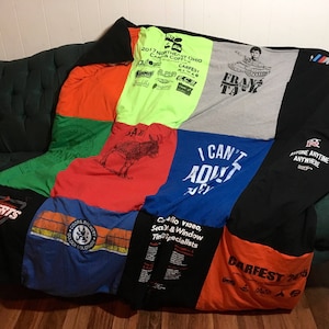 Tshirt Quilt, Quilt Made From Tshirts, Tshirt Blanket, Tshirt Throw, Memory Blanket, Blanket, Custom Blanket, Custom Tshirt Quilt, Tshirts
